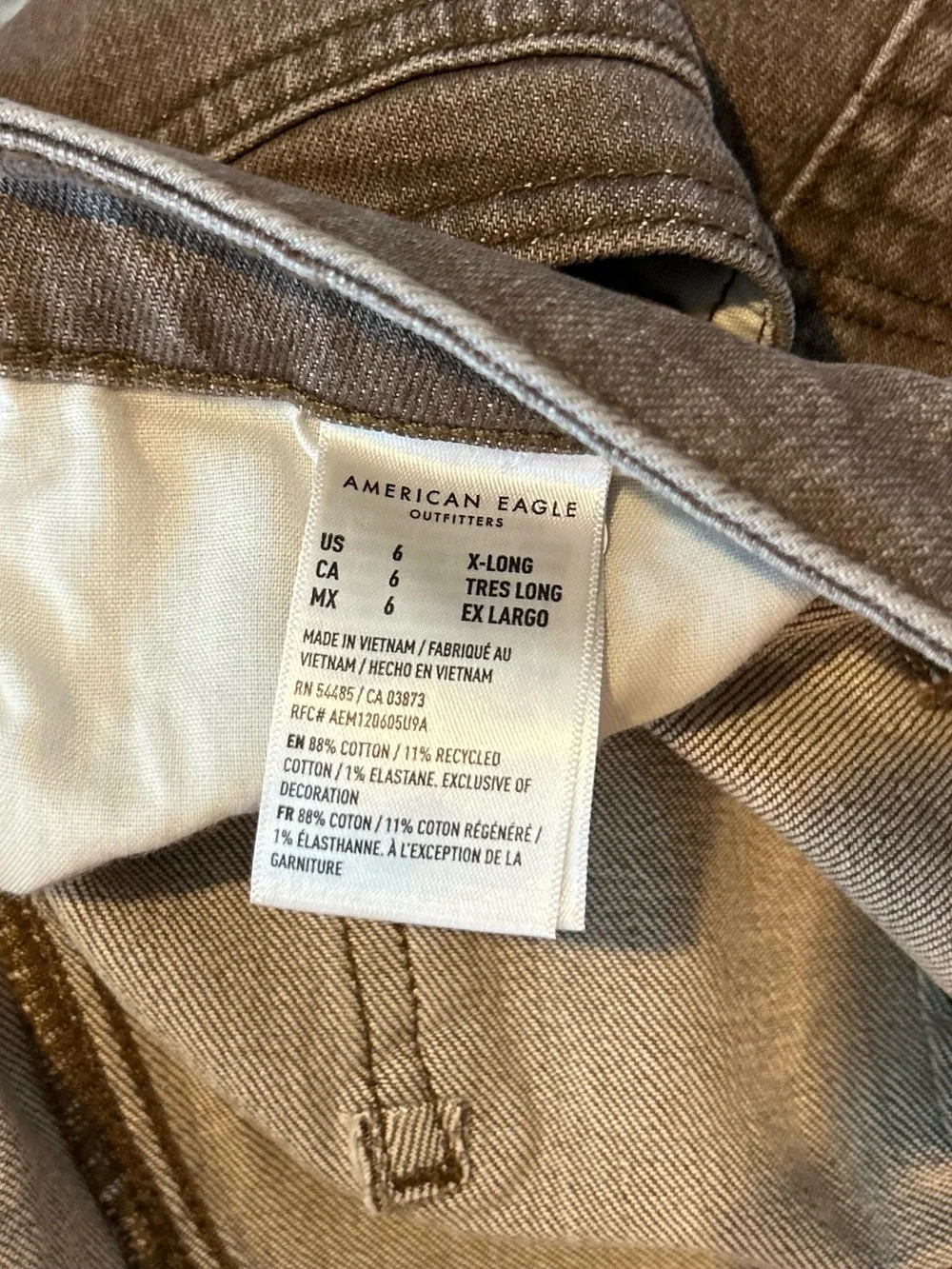 American Eagle Outfitters High-Rise Stovepipe Jeans in Brown